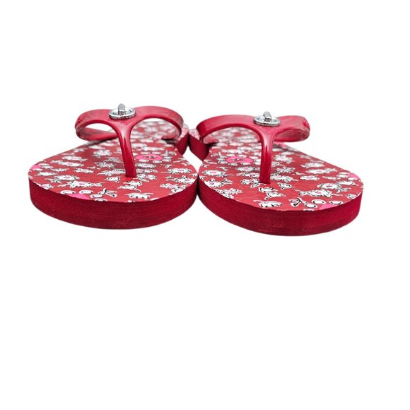 Coach Abbigail Flip Flops Turn lock Floral Flat Thong Sandals COA Size 7/8 - Picture 4 of 15